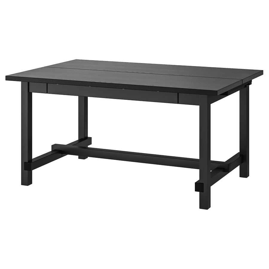 Mesa extensible, negro, 152/223x95 cm