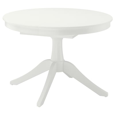 Mesa extensible, blanco, 110/155 cm