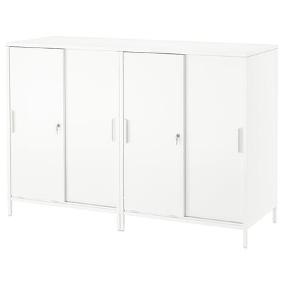 Armario con puertas correderas, blanco, 160x110 cm