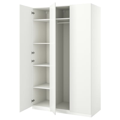 Combinación armario, blanco/blanco, 150x60x236 cm
