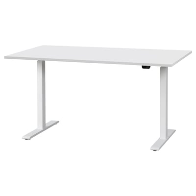 Escritorio elevable, eléctrico/blanco, 140x80 cm