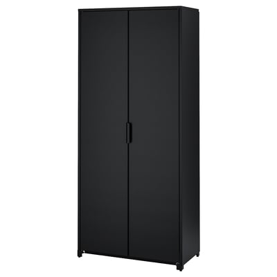 Armario con puertas, negro, 85x40x191 cm