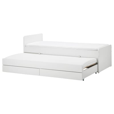 Cama nido, blanco, 90x200 cm