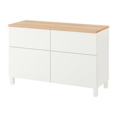 Mueble salón, blanco/Lappviken/Stubbarp blanco, 120x42x76 cm