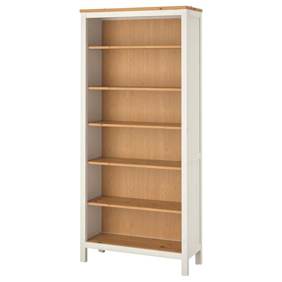 Librería, tinte blanco/marrón claro, 90x197 cm
