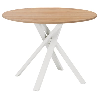 Mesa, blanco roble, 105 cm