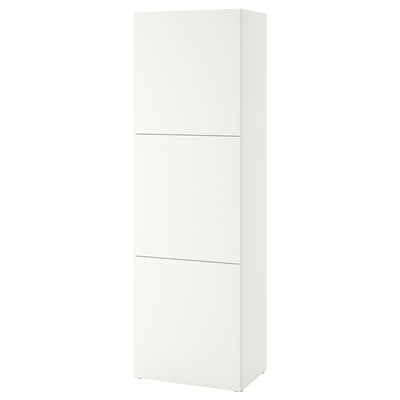 Estantería con puertas, blanco Lappviken/blanco, 60x42x193 cm