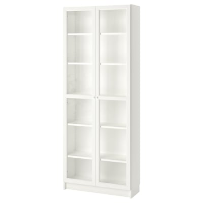 Librería, blanco, 80x30x202 cm