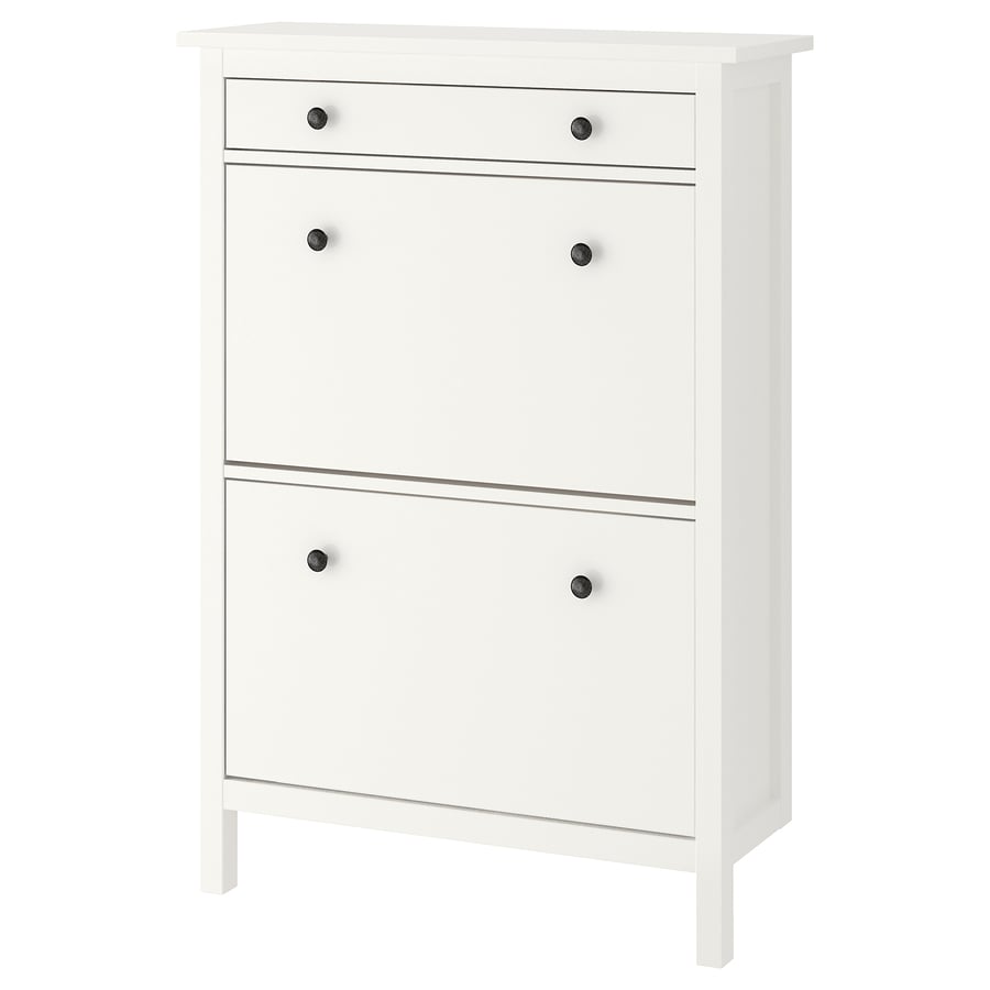 Zapatero compartimentos fila doble, blanco, 89x30x127 cm