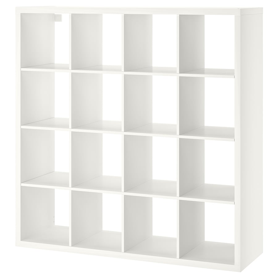 Estantería con soporte, blanco/blanco, 147x94 cm