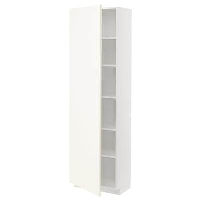 Armario alto con baldas, blanco/Vallstena blanco, 60x37x200 cm