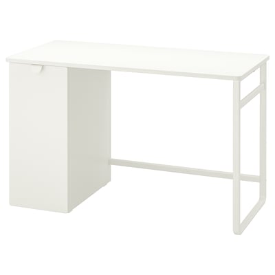 Escritorio con módulo extraíble, blanco, 120x58 cm