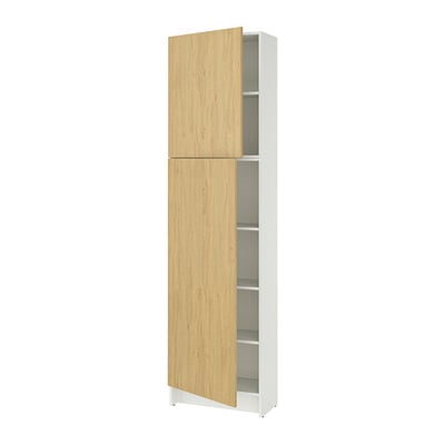Armario alto+puertas, efecto roble, 60x31x228 cm