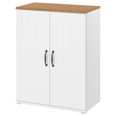 Armario con puertas, blanco, 70x90 cm