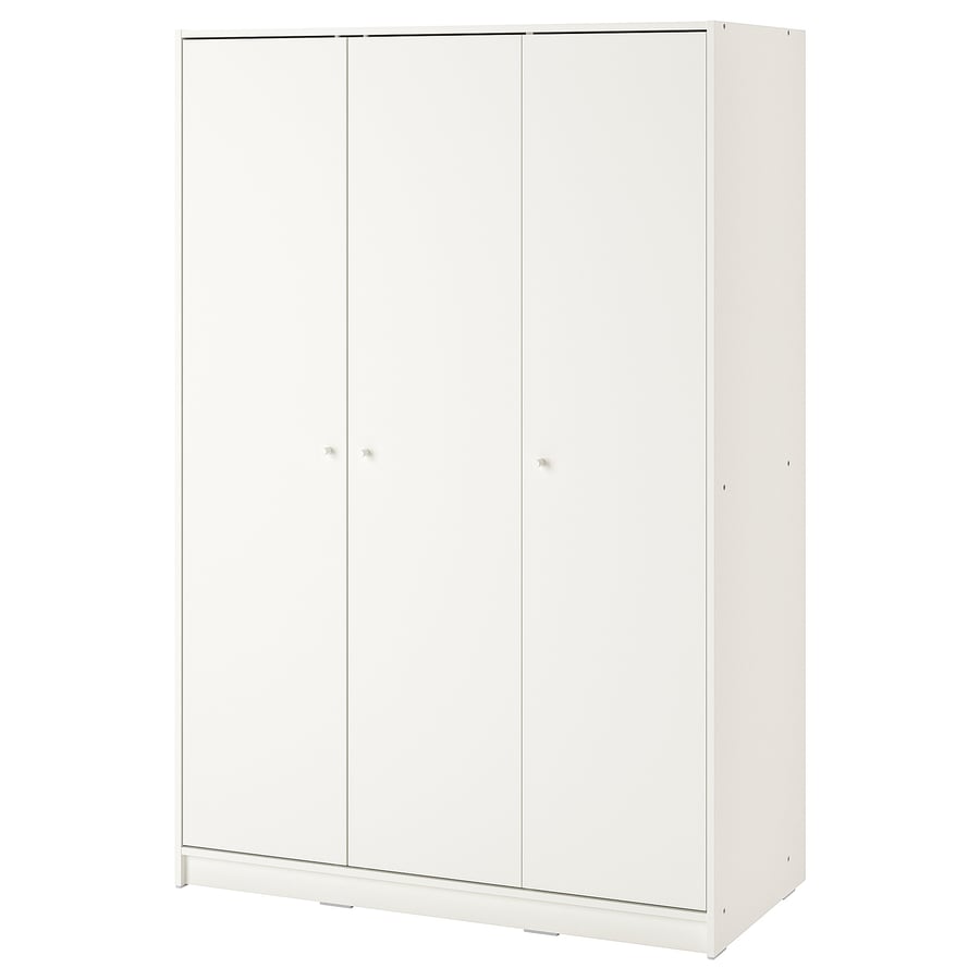 Armario con 3 puertas, blanco, 117x55x176 cm