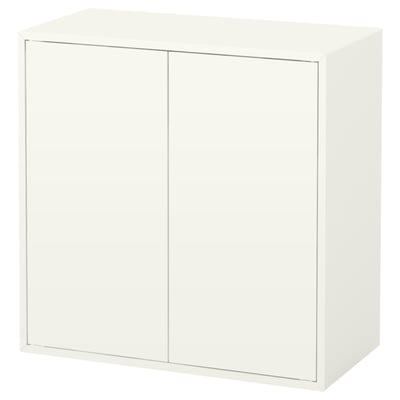 Mueble de almacenaje con 2 puertas, blanco, 70x35x70 cm