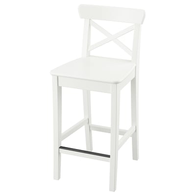 Taburete alto, altura de la encimera/blanco, 63 cm