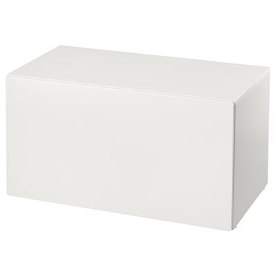 Banco con almacenaje juguetes, blanco/blanco, 90x52x48 cm