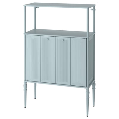 Mueble de almacenaje, azul grisáceo claro, 83x36x128 cm