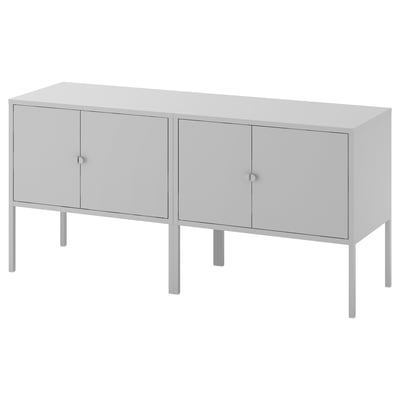 Combinación armario, gris, 120x35x57 cm