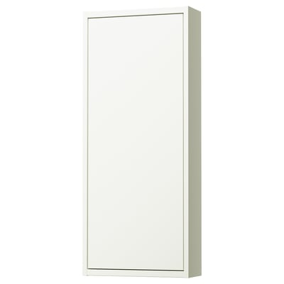 Armario de pared con puerta, blanco, 40x15x95 cm