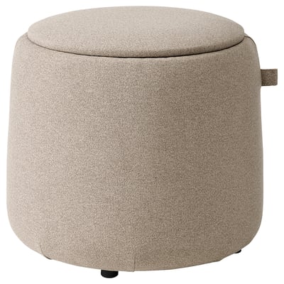 Puf, con almacenaje/Tonerud beige oscuro
