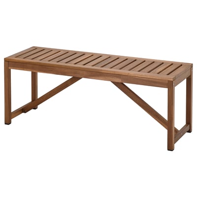 Banco jardín, tinte marrón claro, 120 cm