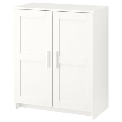 Armario con puertas, blanco, 78x95 cm