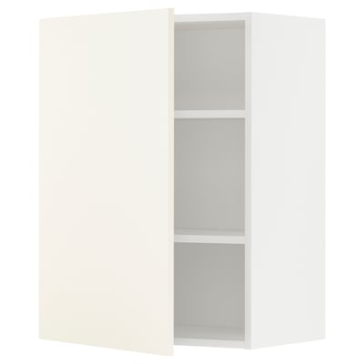 Armario de pared con baldas, blanco/Vallstena blanco, 60x80 cm