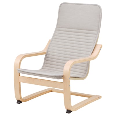 Sillón para niños, chapa abedul/Knisa beige claro