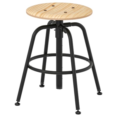 Taburete, pino/negro