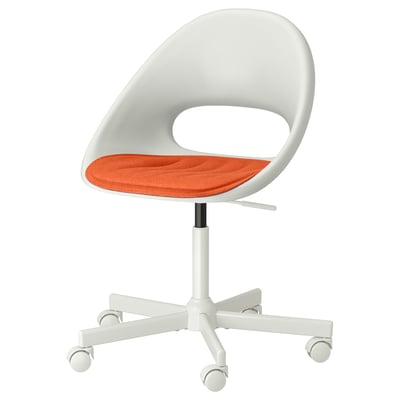 Silla de confidente, blanco/naranja