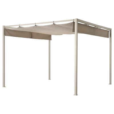 Pérgola, beige grisáceo/gris beige, 300x300 cm