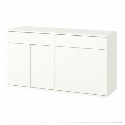 Aparador, blanco, 140x37x75 cm