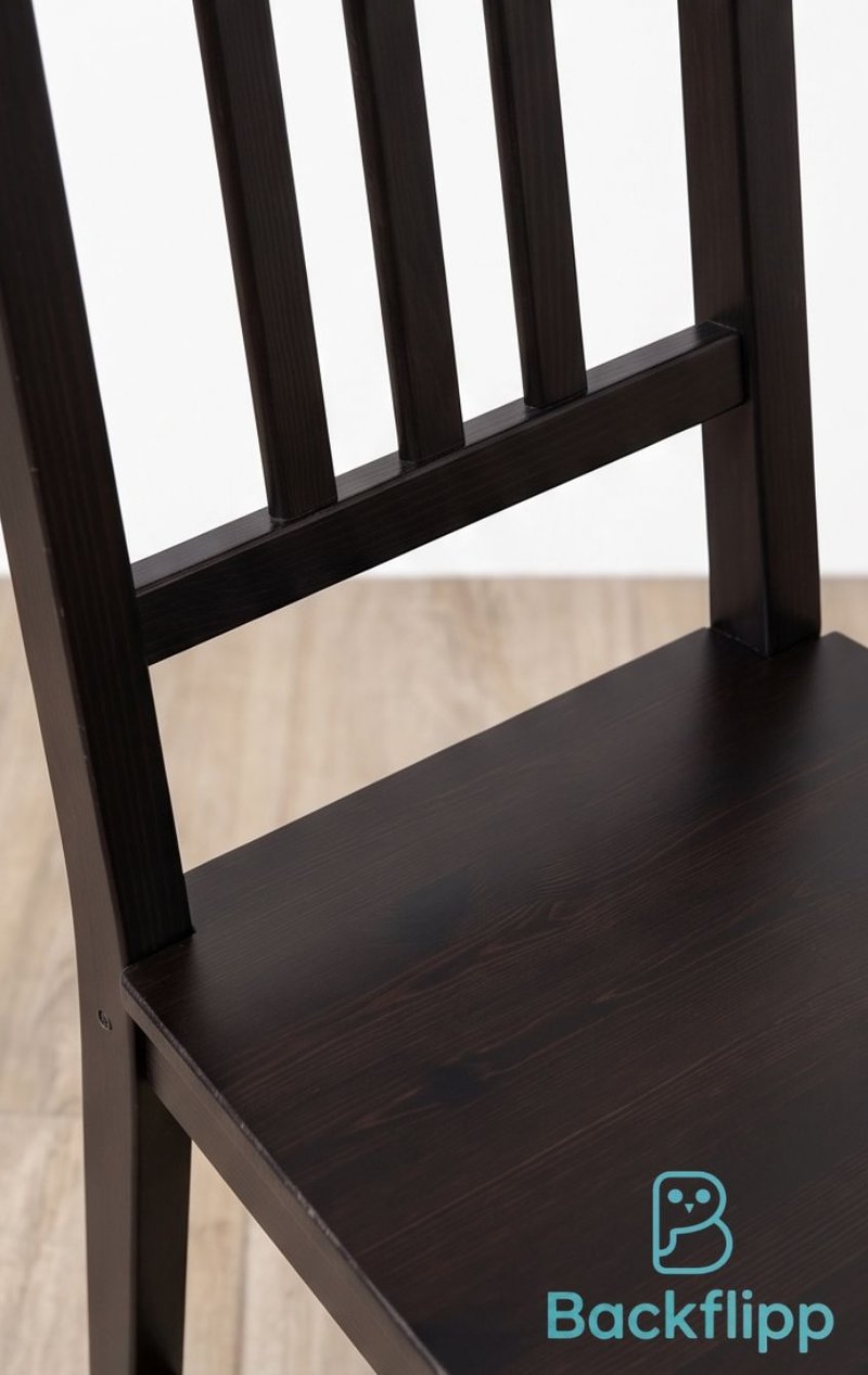 4 Sillas de madera negras — imagen 2