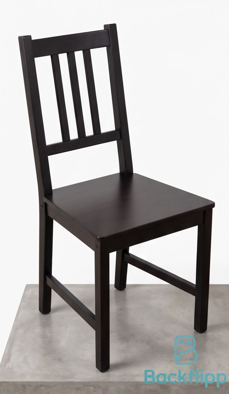 4 Sillas de madera negras — imagen 3