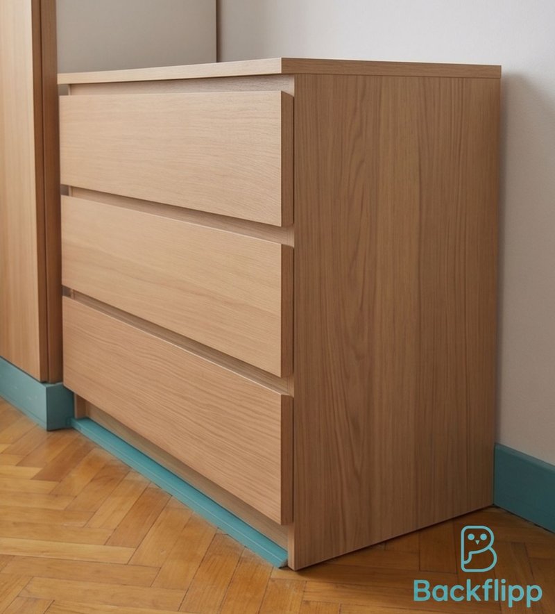 Cómoda 3 cajones madera IKEA — imagen 3