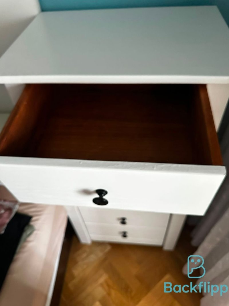 Cómoda blanca 6 cajones madera — imagen 3
