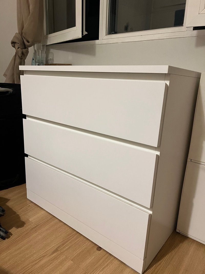 Cómoda MALM 3 cajones blanca