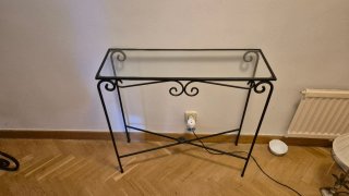 Consola de forja y cristal — imagen 3