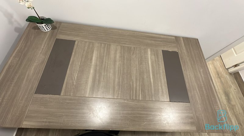 Mesa de salón madera marrón y gris — imagen 2