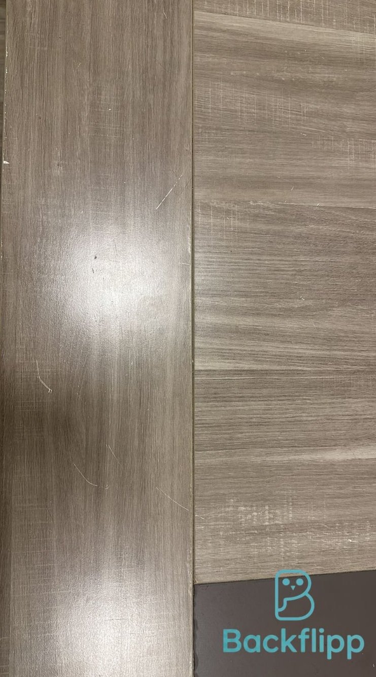 Mesa de salón madera marrón y gris — imagen 4
