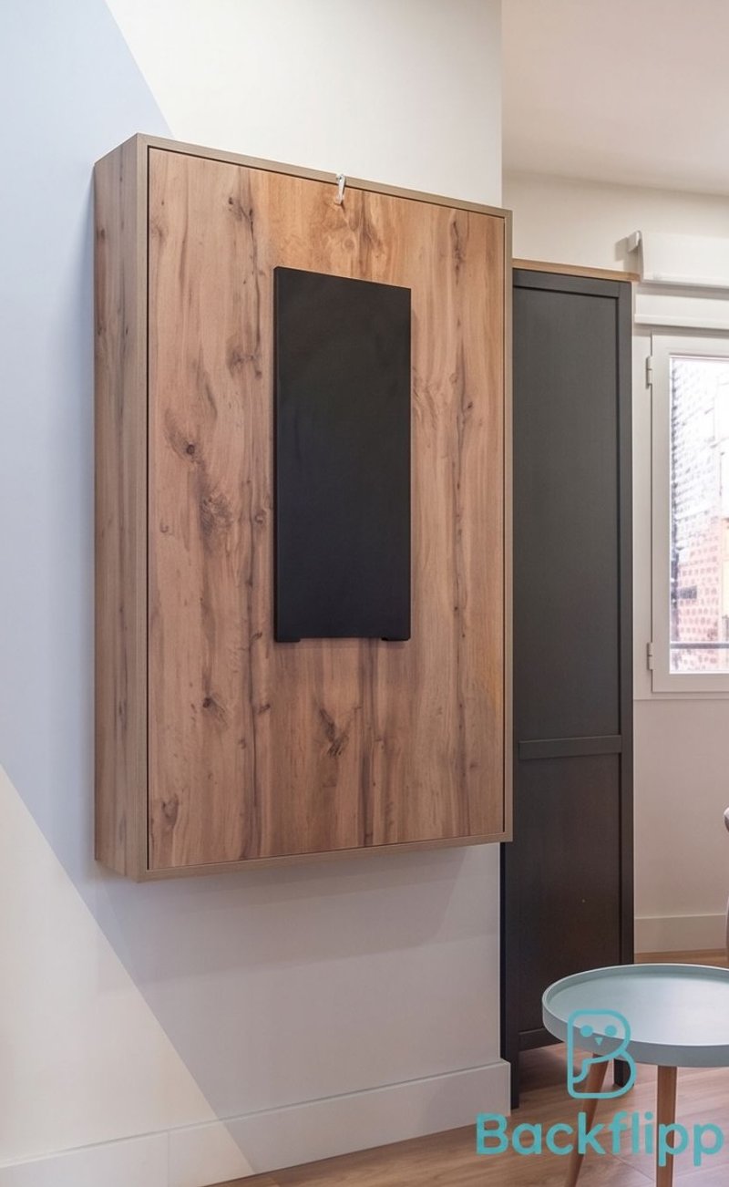Mesa Plegable Salón Madera y Metal — imagen 3