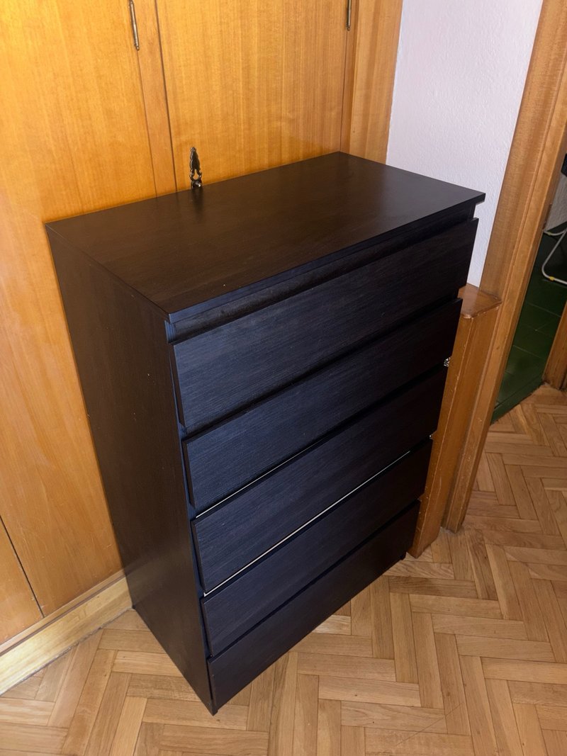 Mueble cajonera negro Ikea en perfecto estado