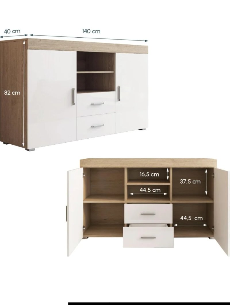 Mueble de salón blanco y madera — imagen 3