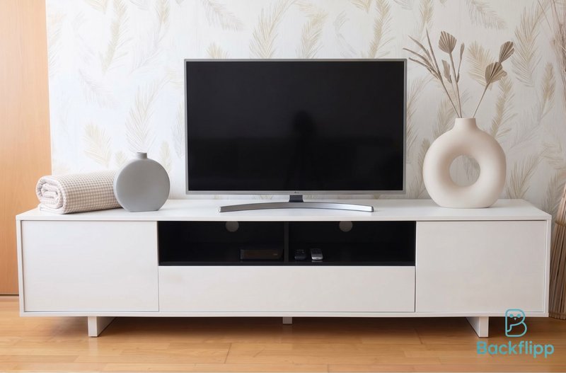 Mueble TV blanco moderno como nuevo