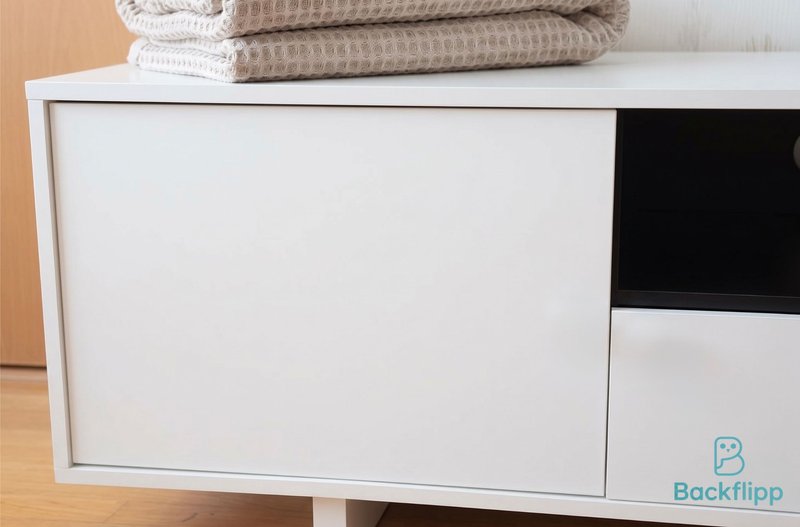 Mueble TV blanco moderno como nuevo — imagen 4