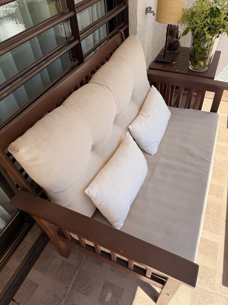 Muebles de jardín madera y tela — imagen 5
