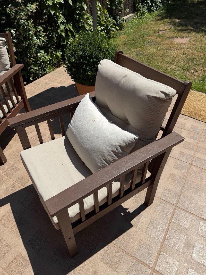 Muebles de jardín madera y tela — imagen 6