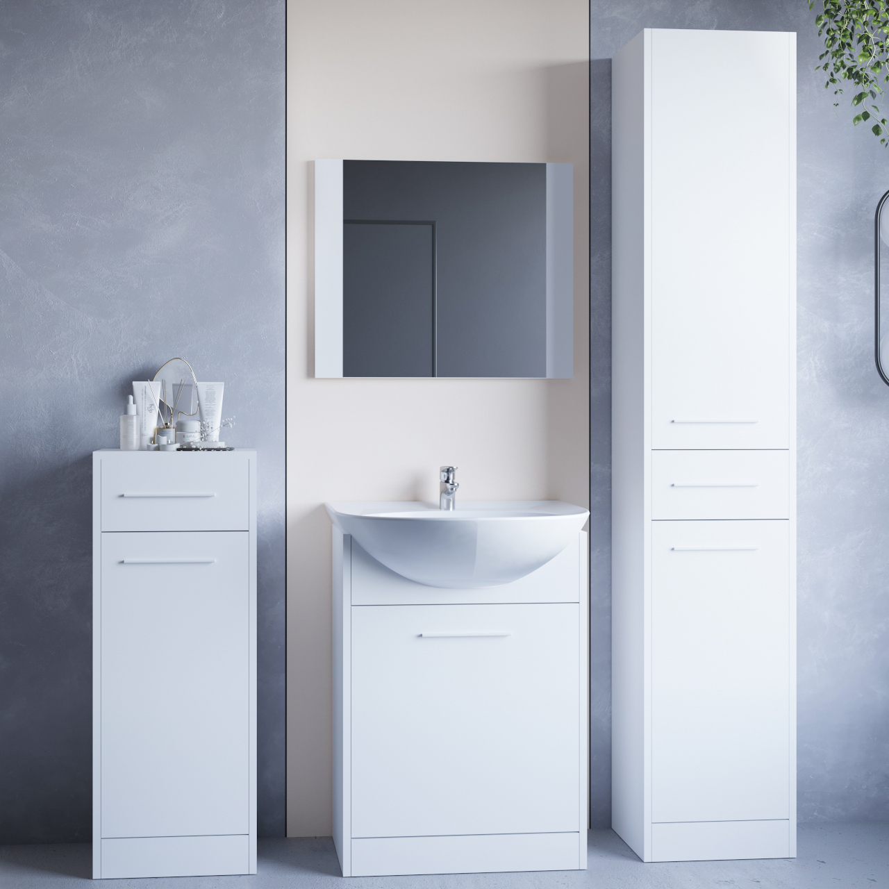 Muebles de baño SLIM MINI blanco